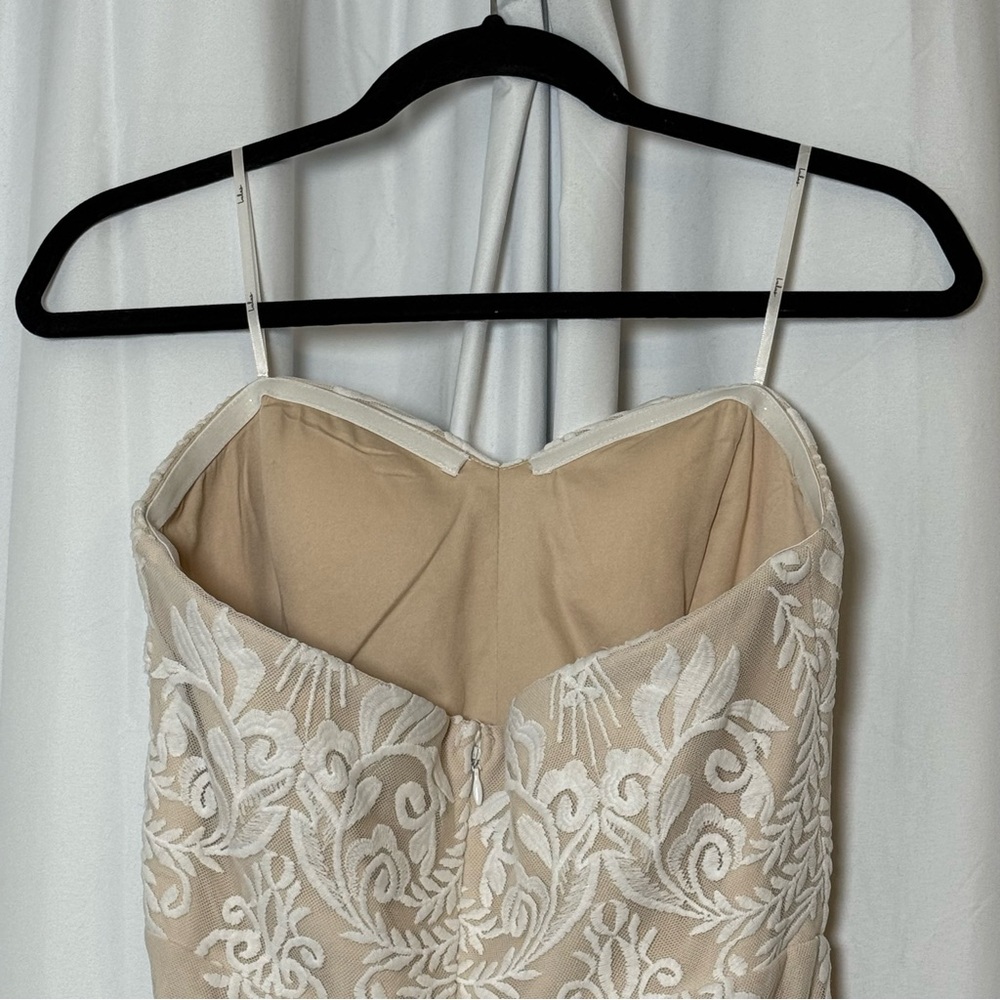 Lulus Elegant Moves Strapless Embroidered Mesh Mini Dress NWT Large - Picture 10 of 15